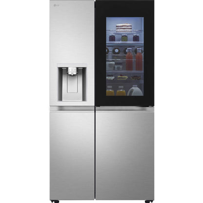 LG GSXE90BSAD InstaView American Style Smart Fridge Freezer - Brushed Steel
