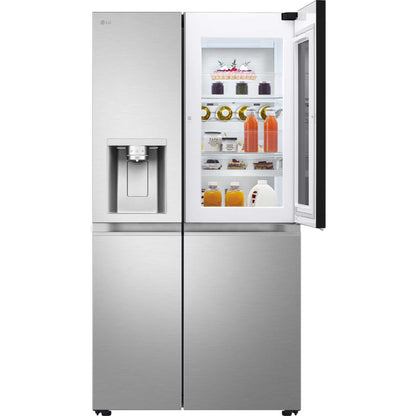 LG GSXE90BSAD InstaView American Style Smart Fridge Freezer - Brushed Steel