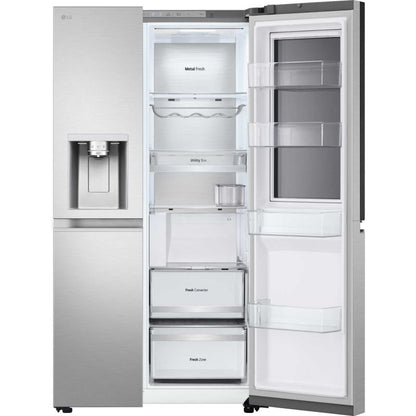 LG GSXE90BSAD InstaView American Style Smart Fridge Freezer - Brushed Steel