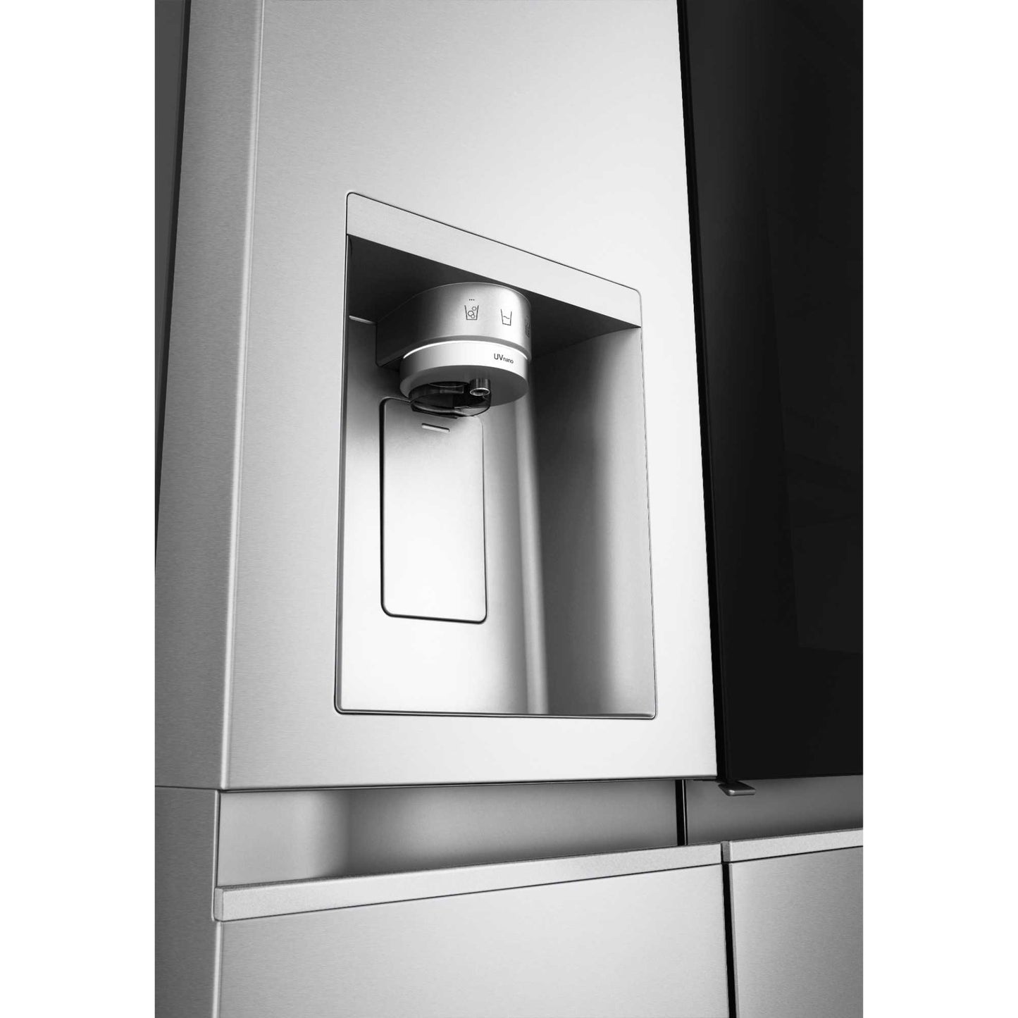 LG GSXE90BSAD InstaView American Style Smart Fridge Freezer - Brushed Steel