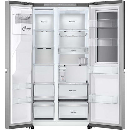 LG InstaView American Style Fridge Freezer 60/40 No Frost - Brushed Steel - GSXE91BSAD