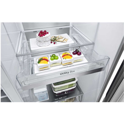 LG InstaView American Style Fridge Freezer 60/40 No Frost - Brushed Steel - GSXE91BSAD