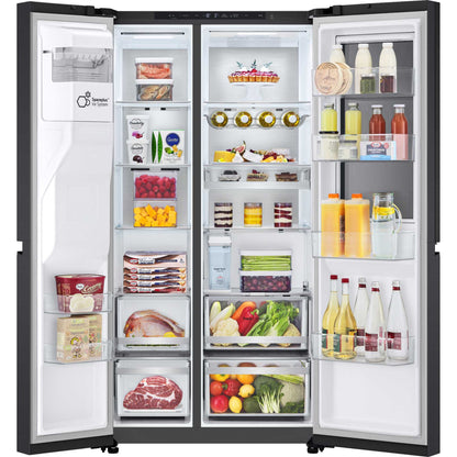 LG InstaView American Style Fridge Freezer 60/40 No Frost - Prime Silver - GSXE91EVAD