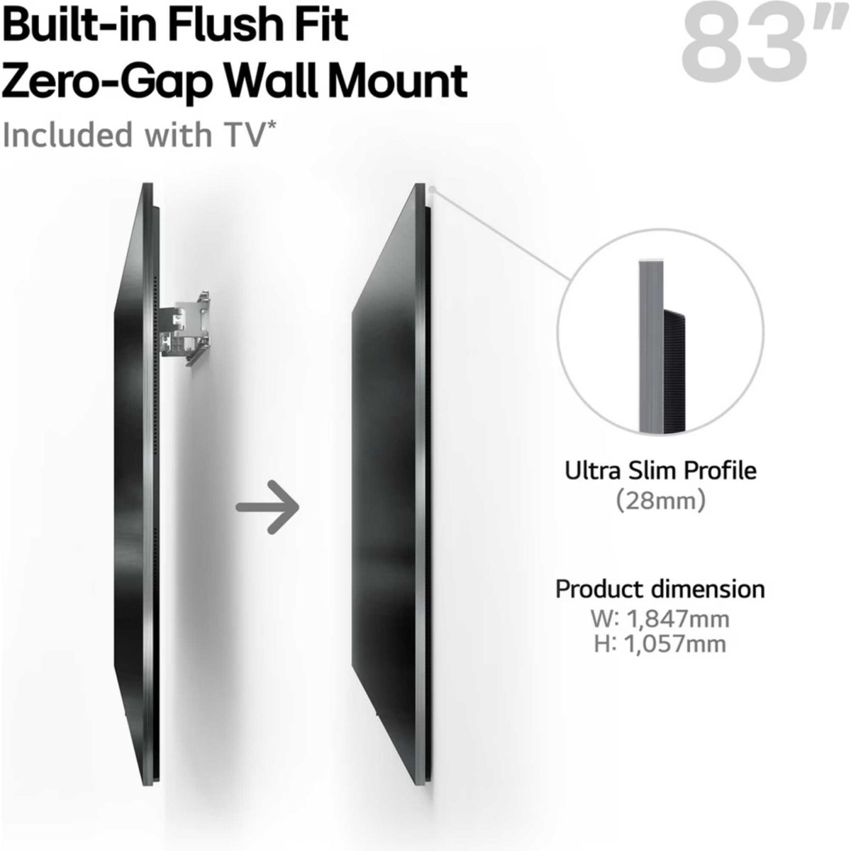 LG G54LW 83" 4K Ultra HD OLED 120Hz Smart TV - OLED83G54LW
