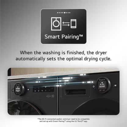 LG Series 7 AI Dry 9kg Heat Pump Tumble Dryer - RHX7009TBB