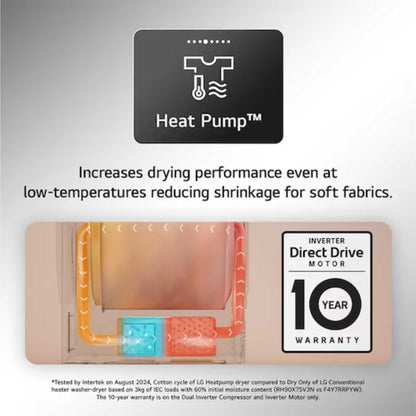 LG Series 7 AI Dry 9kg Heat Pump Tumble Dryer - RHX7009TWB