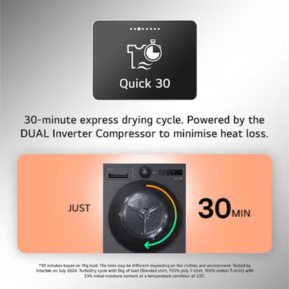 LG Series 7 AI Dry 10kg Heat Pump Tumble Dryer - RHX7010TWB