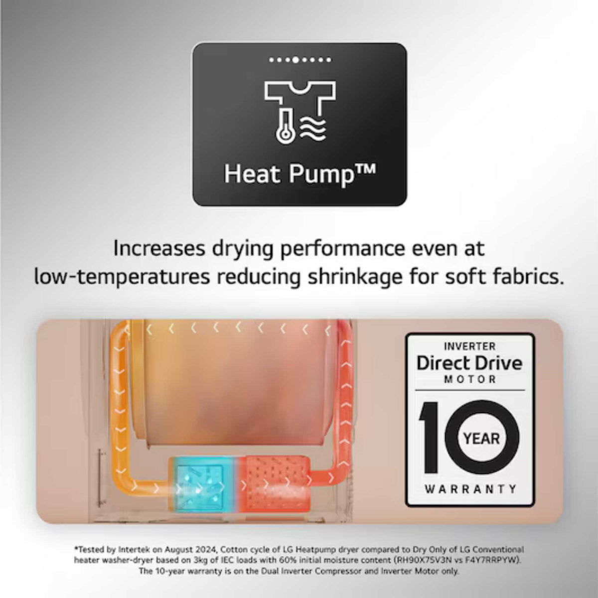 LG Series 7 AI Dry 10kg Heat Pump Tumble Dryer - RHX7010TWB