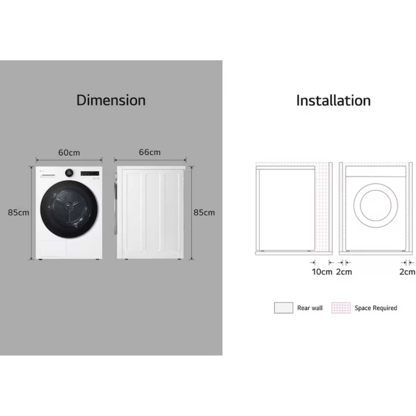 LG Series 7 AI Dry 10kg Heat Pump Tumble Dryer - RHX7010TWB