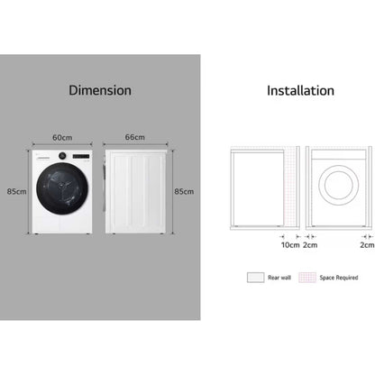 LG Series 7 AI Dry 10kg Heat Pump Tumble Dryer - RHX7010TWB