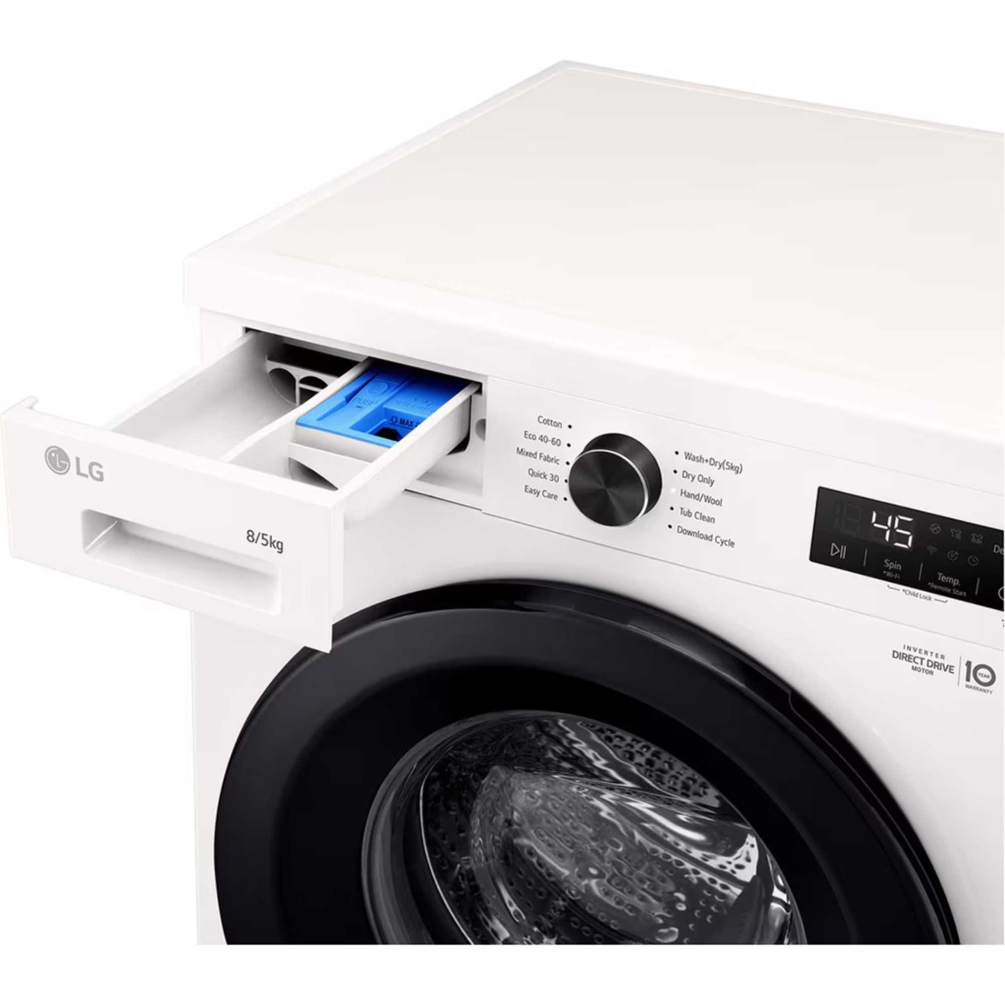 LG Series 2 Direct Drive 8kg Wash 5kg Dry 1400rpm Washer Dryer - W4X1085NWK