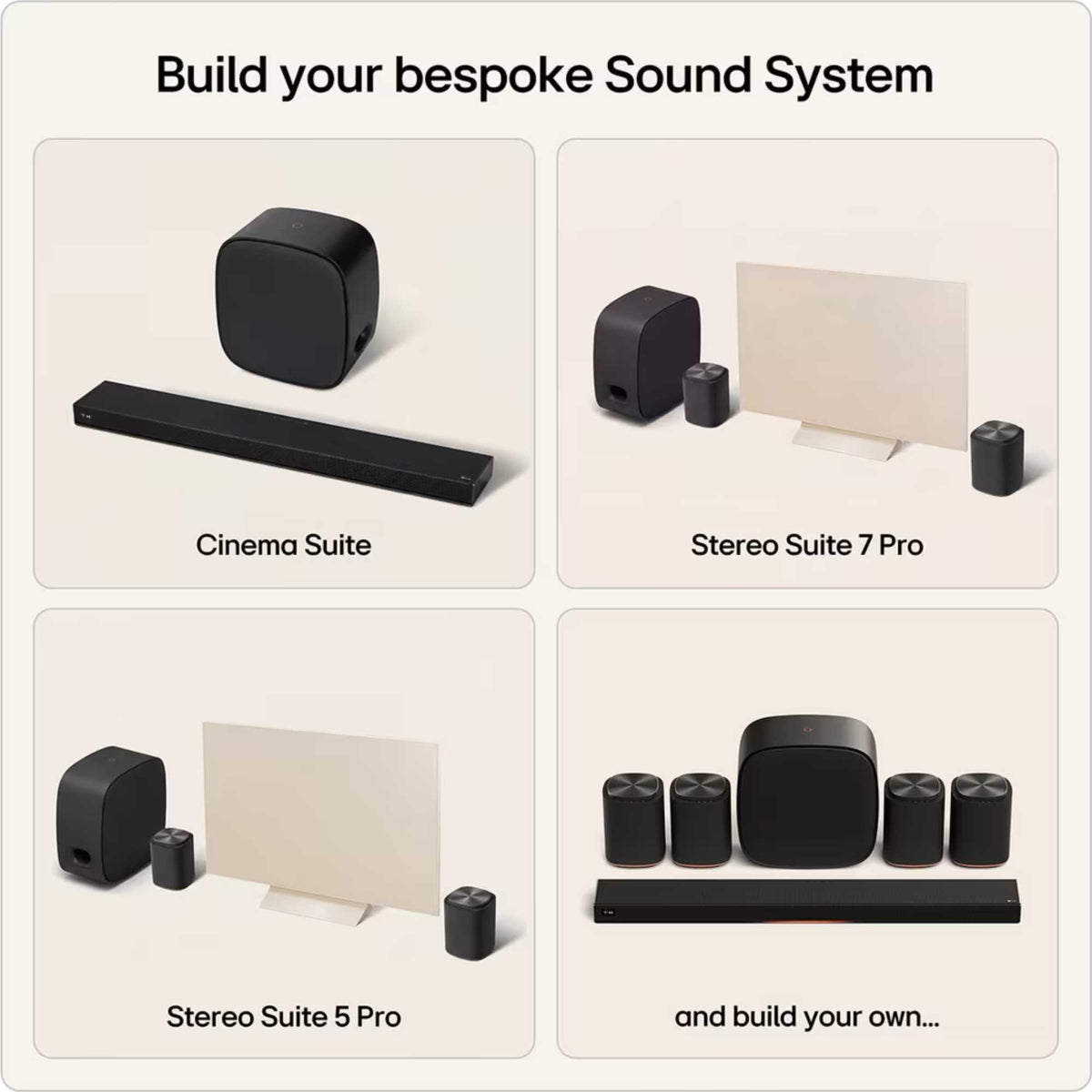 LG Sound Suite W7 Wireless Sub Woofer Dolby Atmos FlexConnect - Black