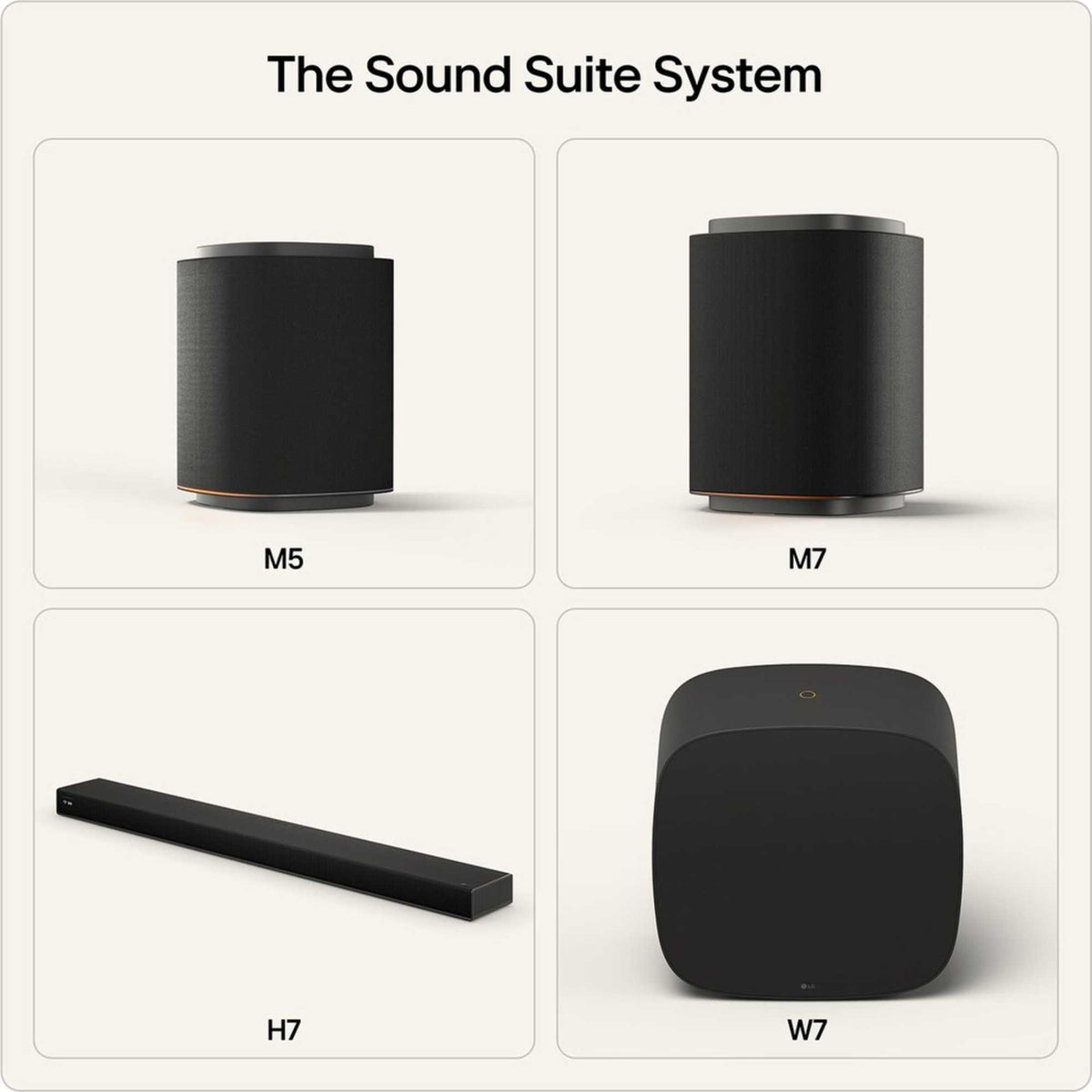 LG Sound Suite W7 Wireless Sub Woofer Dolby Atmos FlexConnect - Black