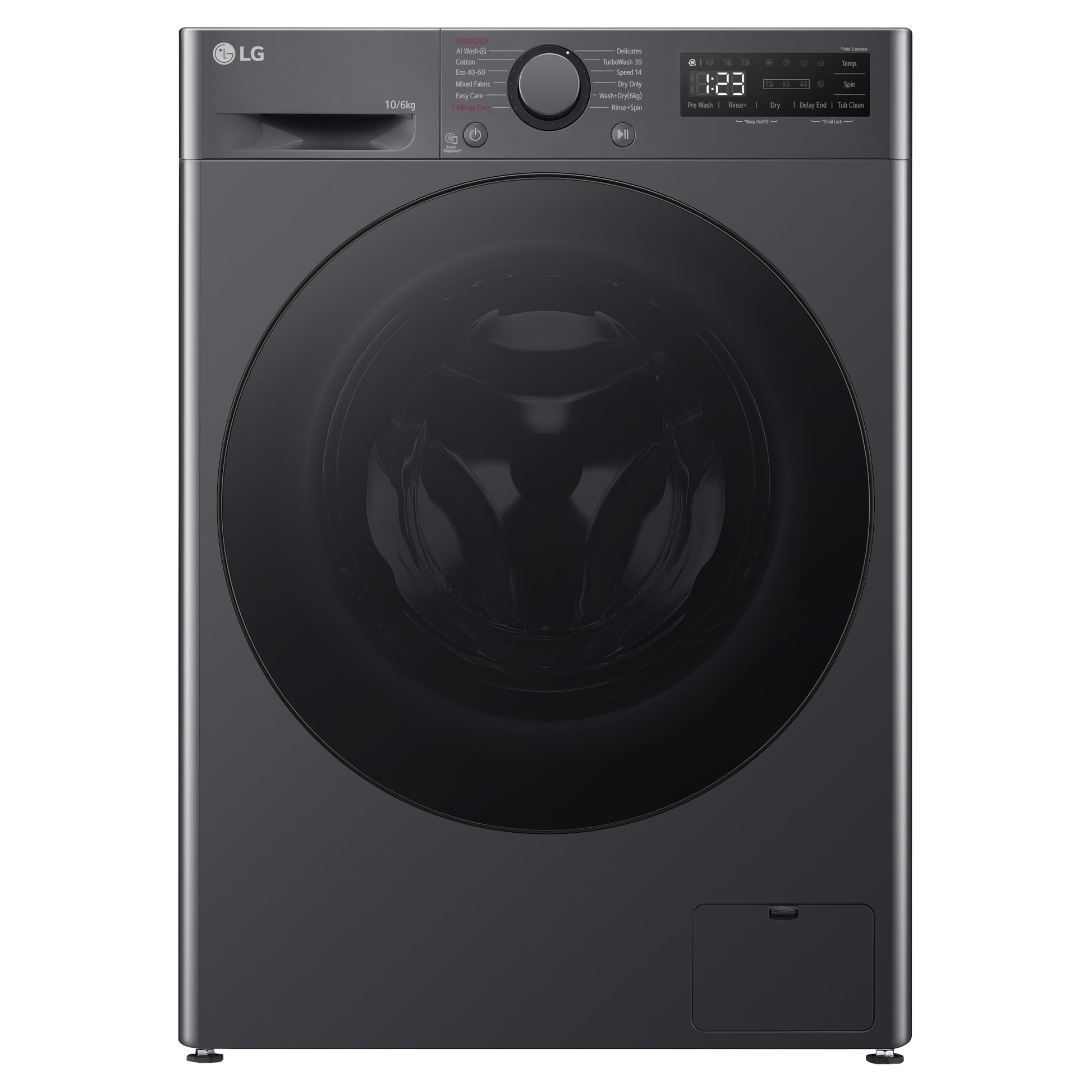 LG Series 4 Pro AI Direct Drive 10kg Wash 6kg Dry 1400rpm Washer Dryer - FWY706GBTN1