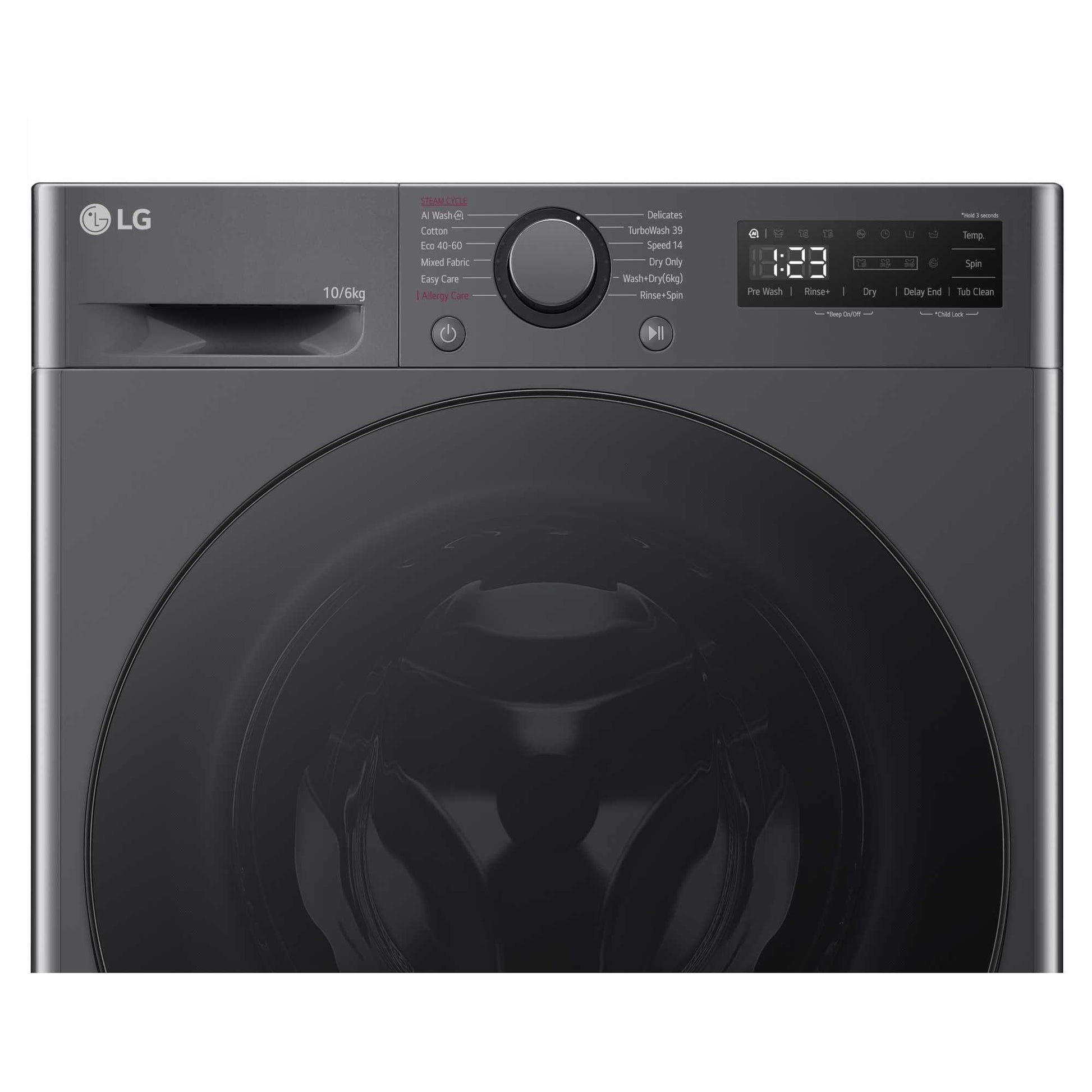 LG Series 4 Pro AI Direct Drive 10kg Wash 6kg Dry 1400rpm Washer Dryer - FWY706GBTN1