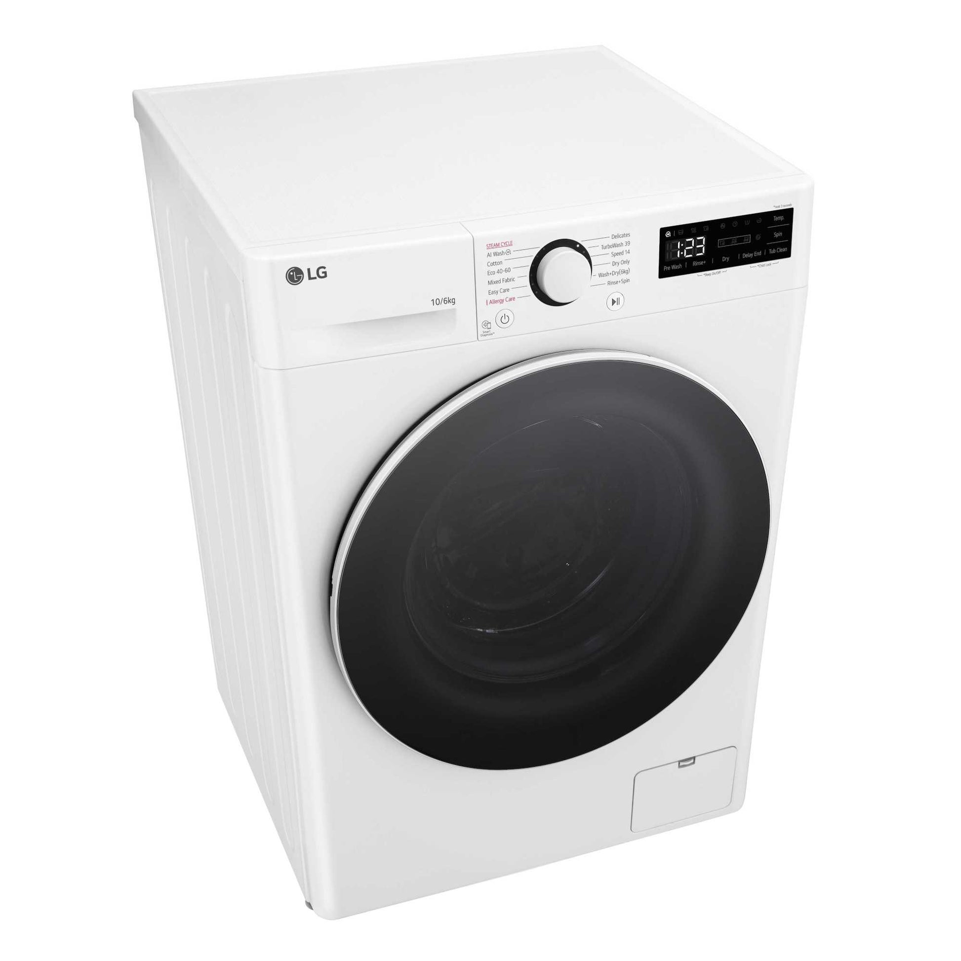 LG Series 4 Pro AI Direct Drive 10kg Wash 6kg Dry 1400rpm Washer Dryer - FWY706WWTN1