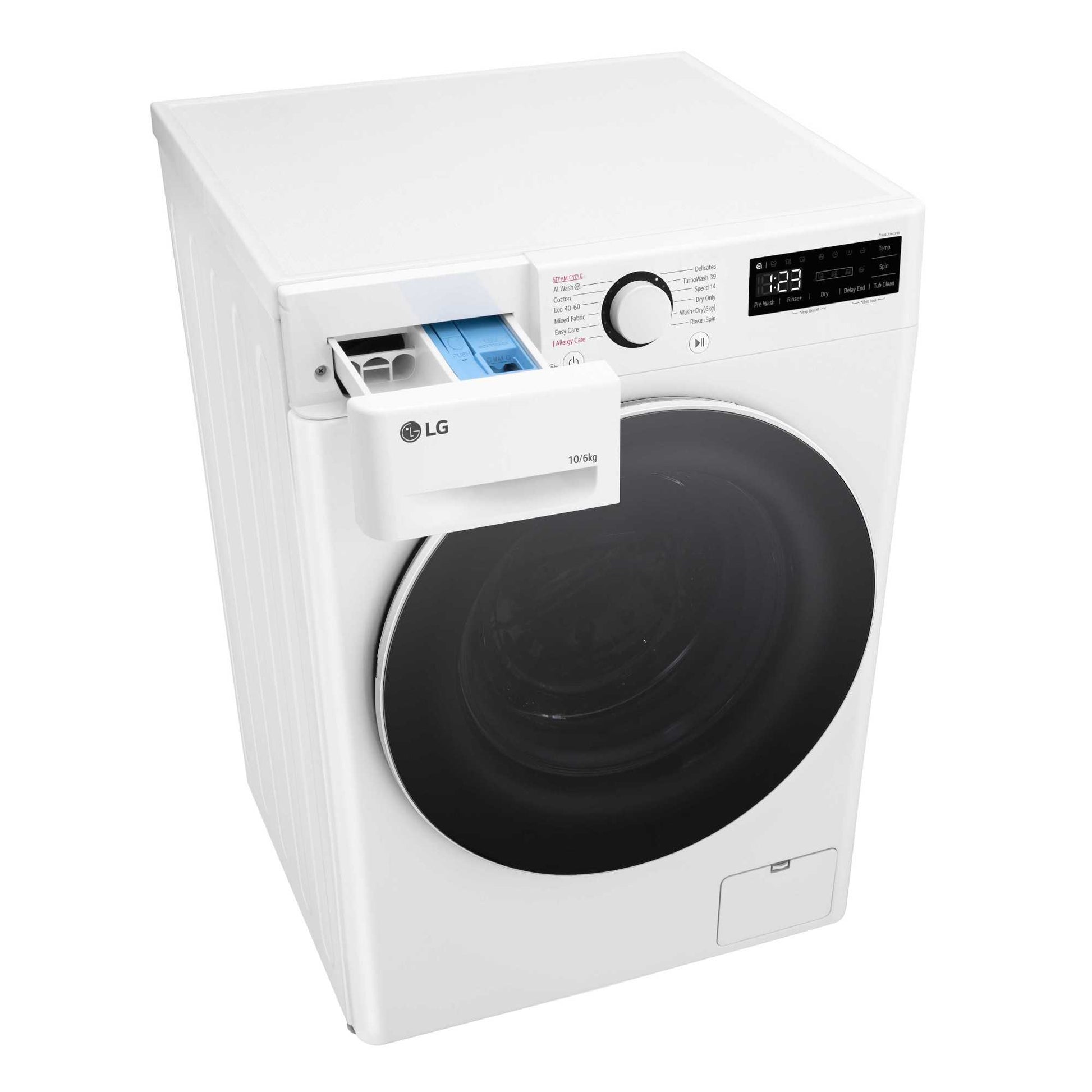 LG Series 4 Pro AI Direct Drive 10kg Wash 6kg Dry 1400rpm Washer Dryer - FWY706WWTN1