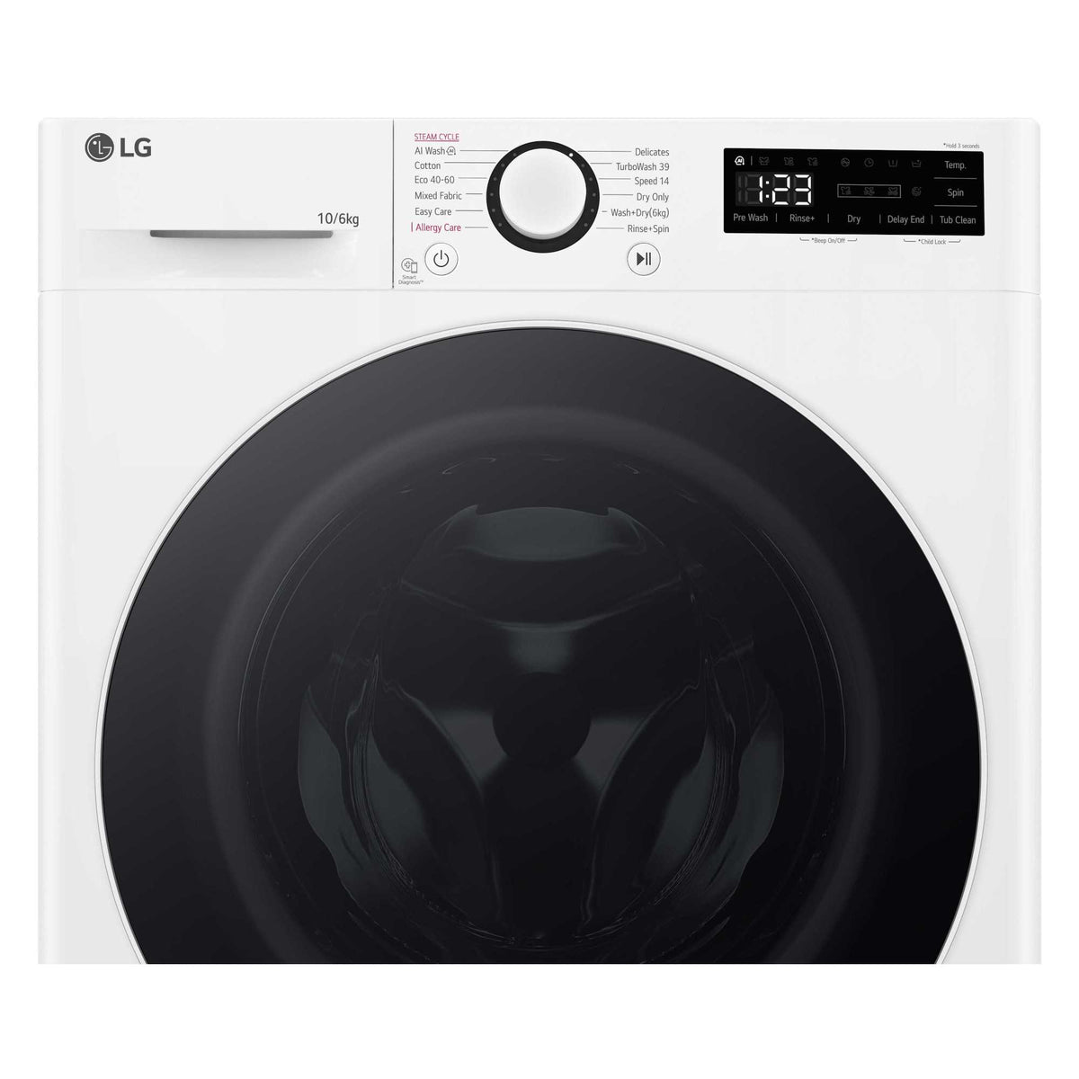 LG Series 4 Pro AI Direct Drive 10kg Wash 6kg Dry 1400rpm Washer Dryer - FWY706WWTN1