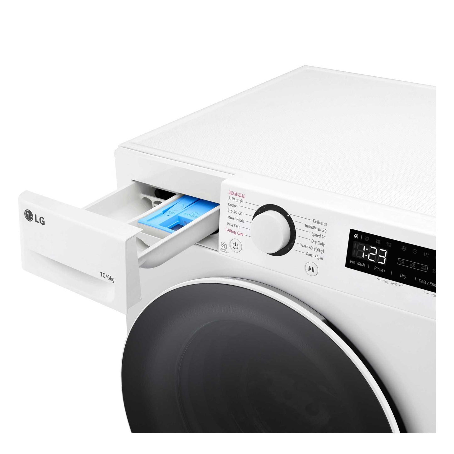 LG Series 4 Pro AI Direct Drive 10kg Wash 6kg Dry 1400rpm Washer Dryer - FWY706WWTN1