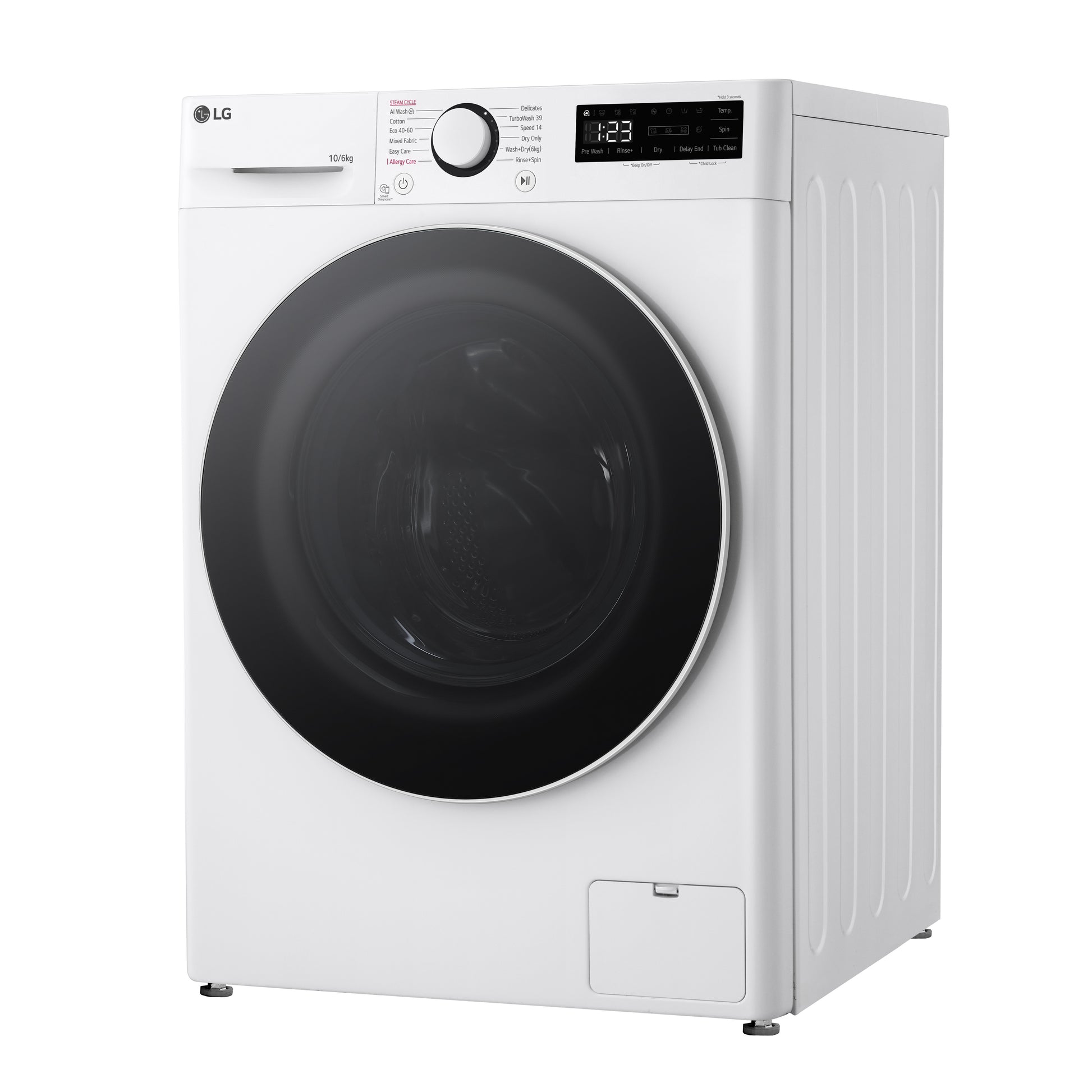 LG Series 4 Pro AI Direct Drive 10kg Wash 6kg Dry 1400rpm Washer Dryer - FWY706WWTN1