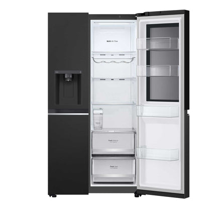 LG InstaView ThinQ GSGV81EPLD WiFi Connected American Fridge Freezer - Black