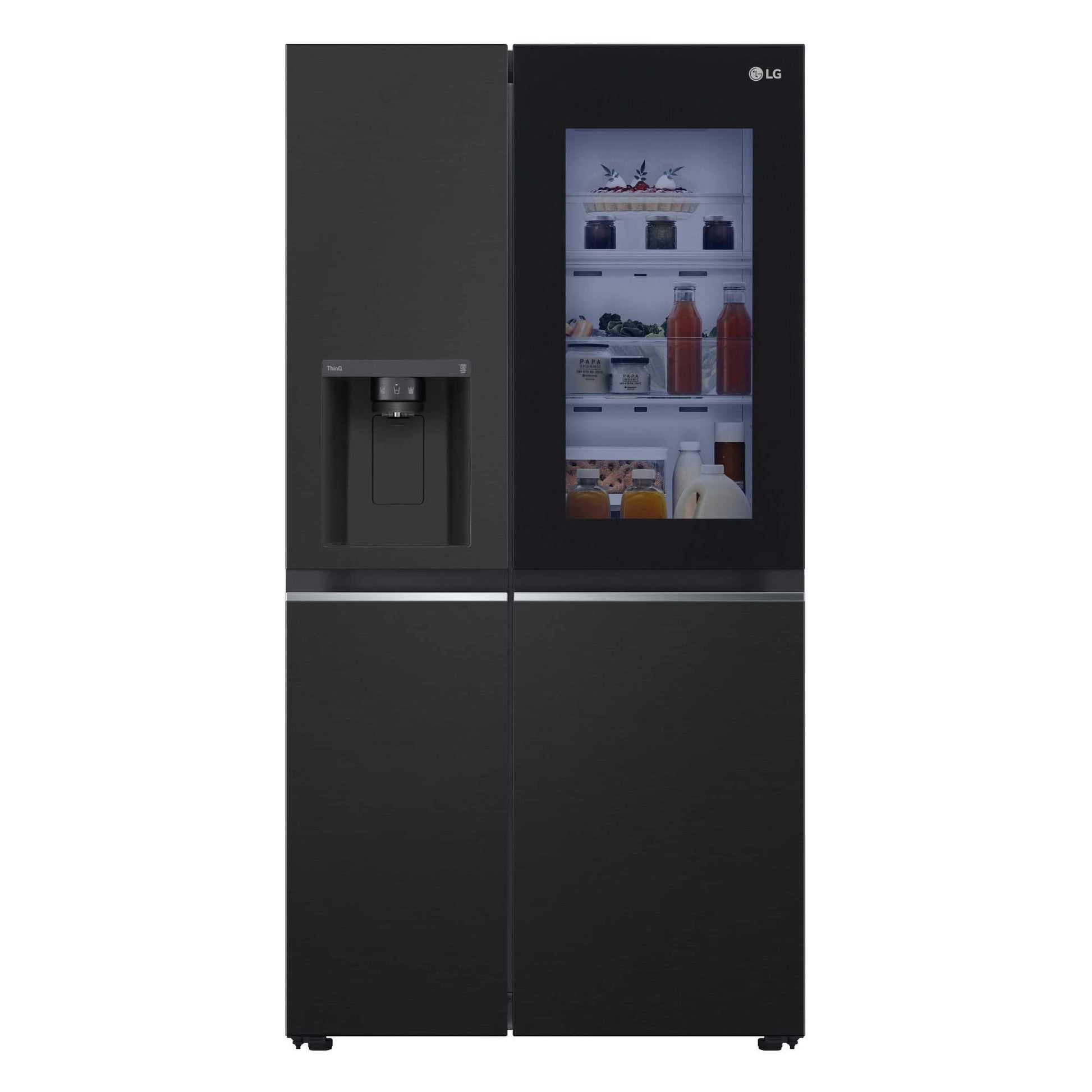 LG InstaView ThinQ GSGV81EPLD WiFi Connected American Fridge Freezer - Black