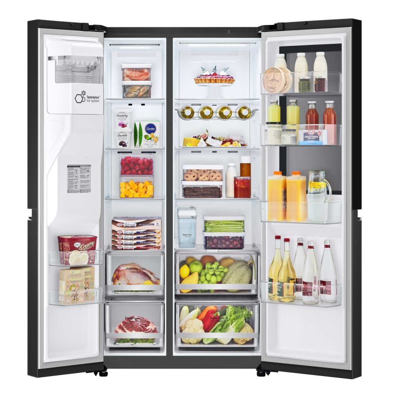 LG InstaView ThinQ GSGV81EPLD WiFi Connected American Fridge Freezer - Black