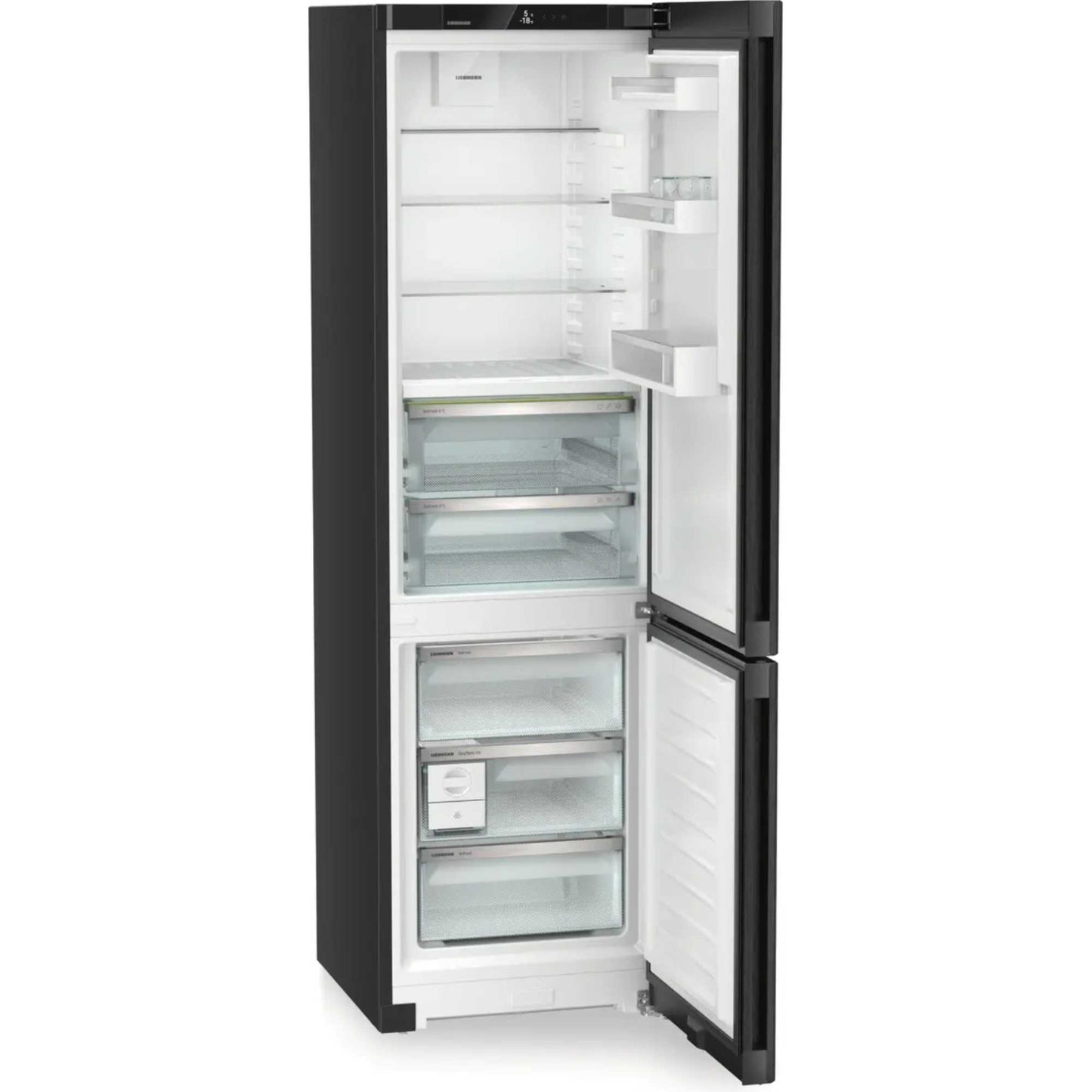 Liebherr plus BioFresh Fridge Freezer 70/30 NoFrost - Black Steel - CBNbda 572i