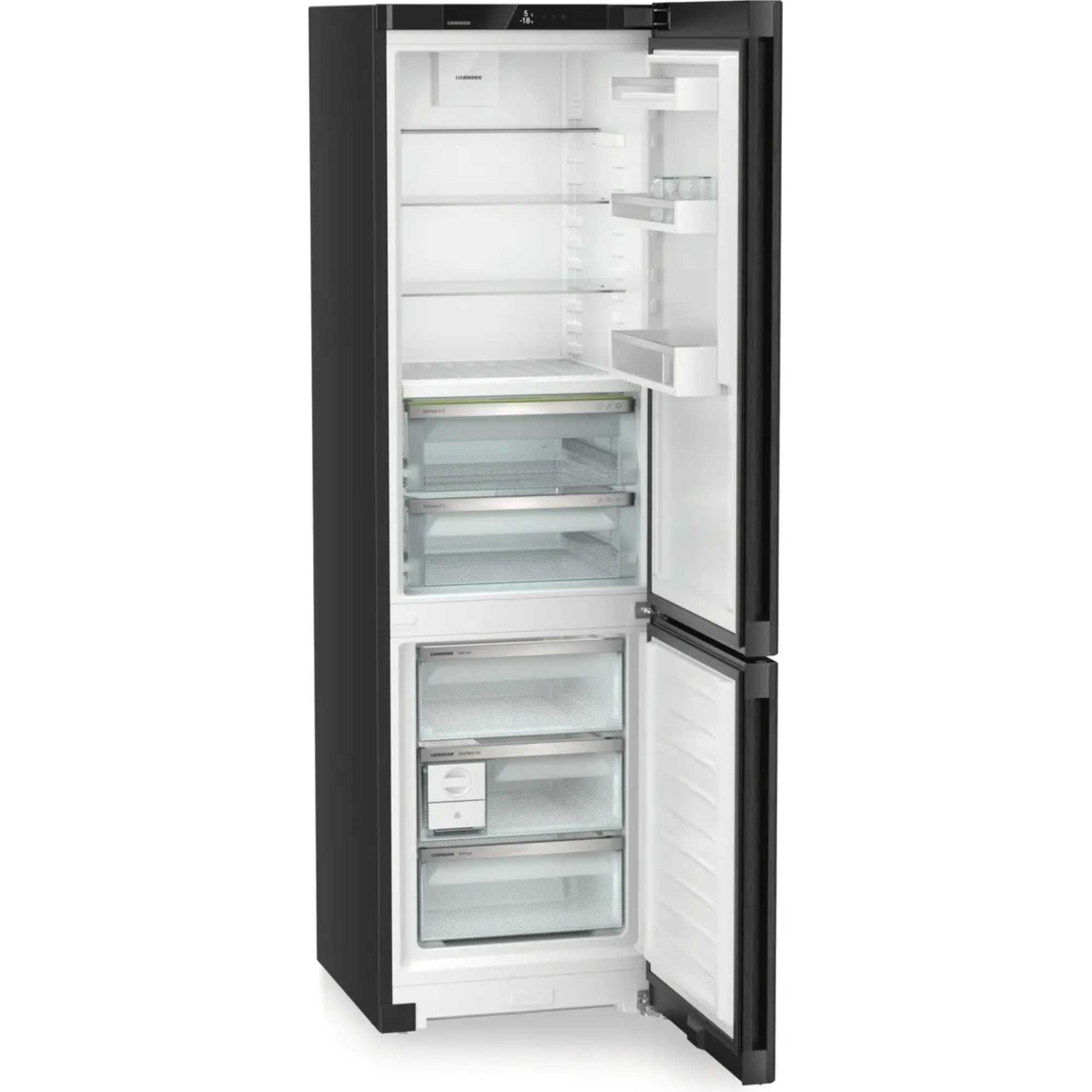 Liebherr plus BioFresh Fridge Freezer 70/30 NoFrost - Black Steel - CBNbda 572i
