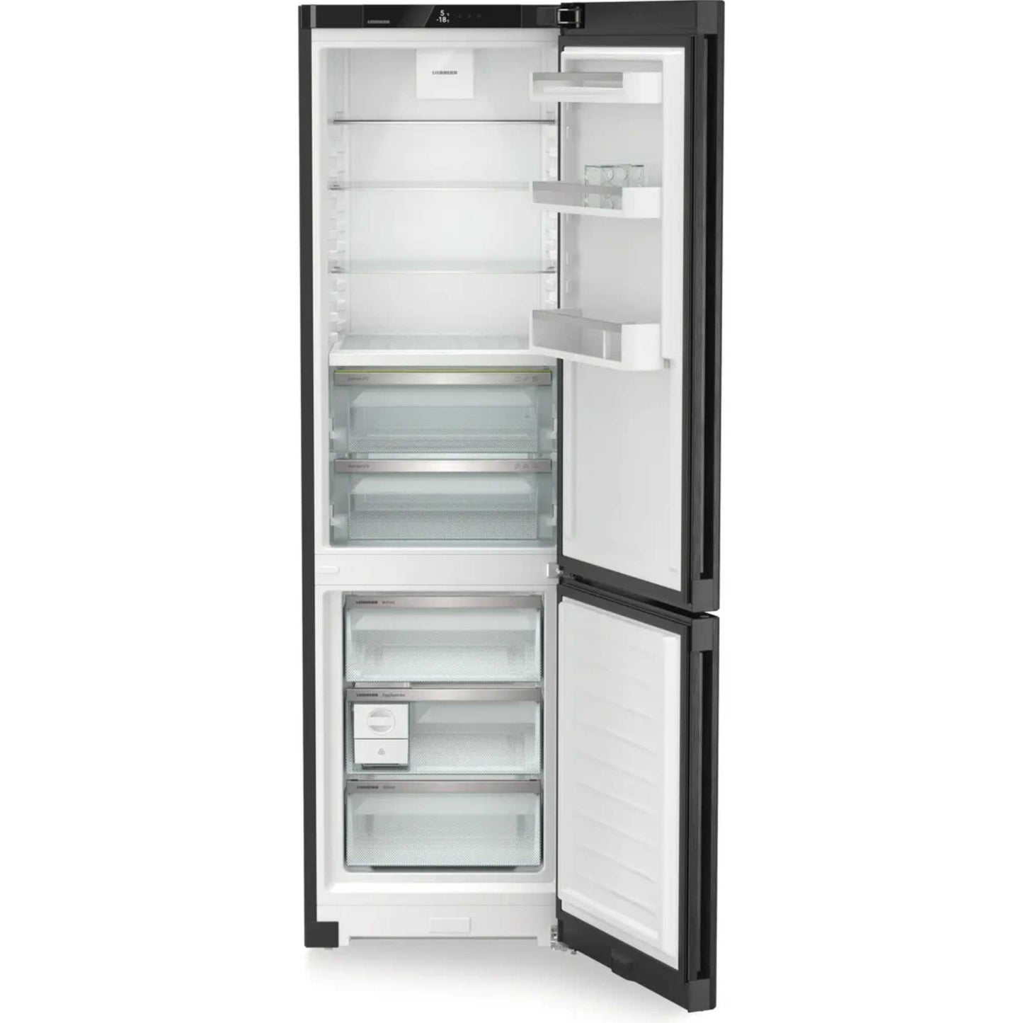 Liebherr plus BioFresh Fridge Freezer 70/30 NoFrost - Black Steel - CBNbda 572i