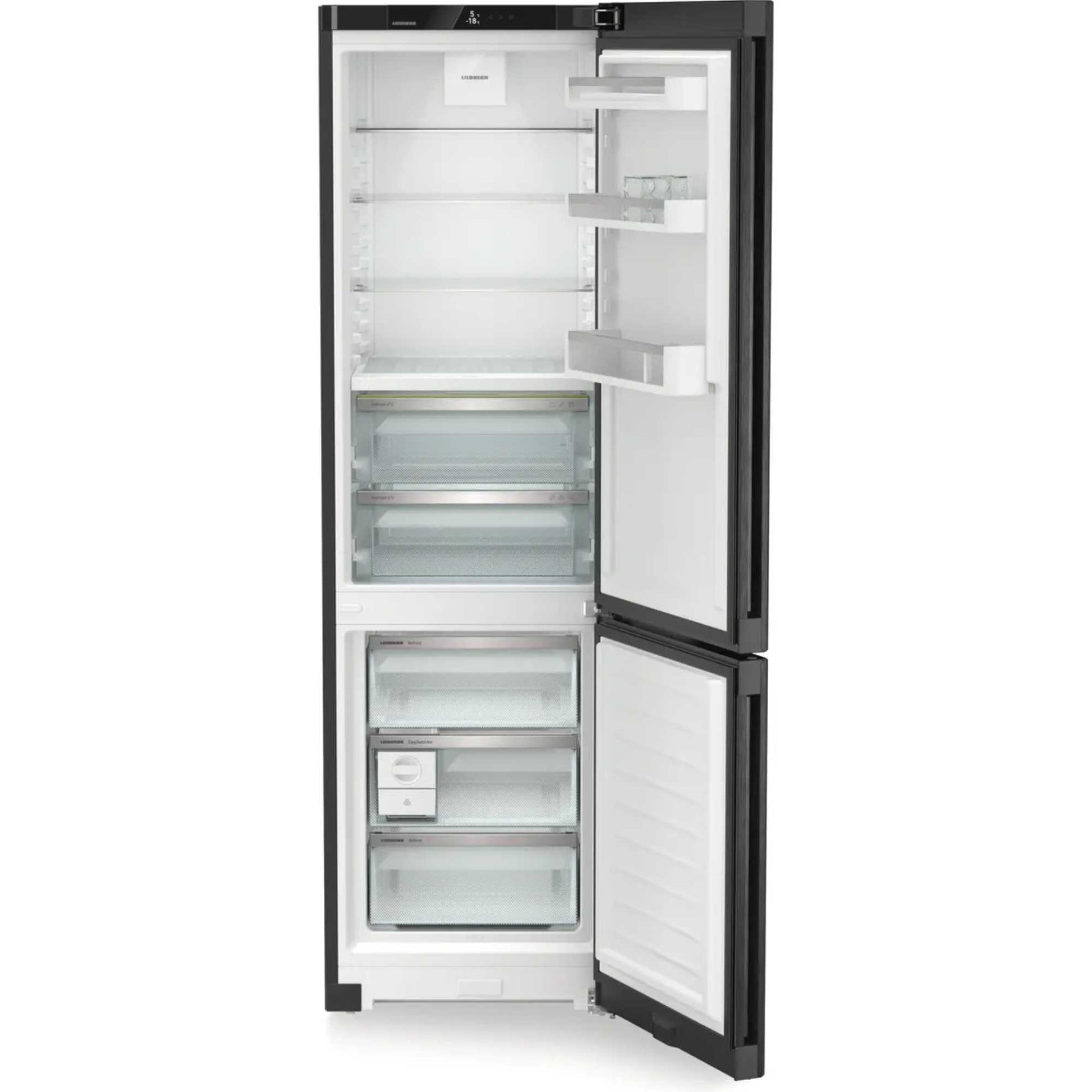 Liebherr plus BioFresh Fridge Freezer 70/30 NoFrost - Black Steel - CBNbda 572i