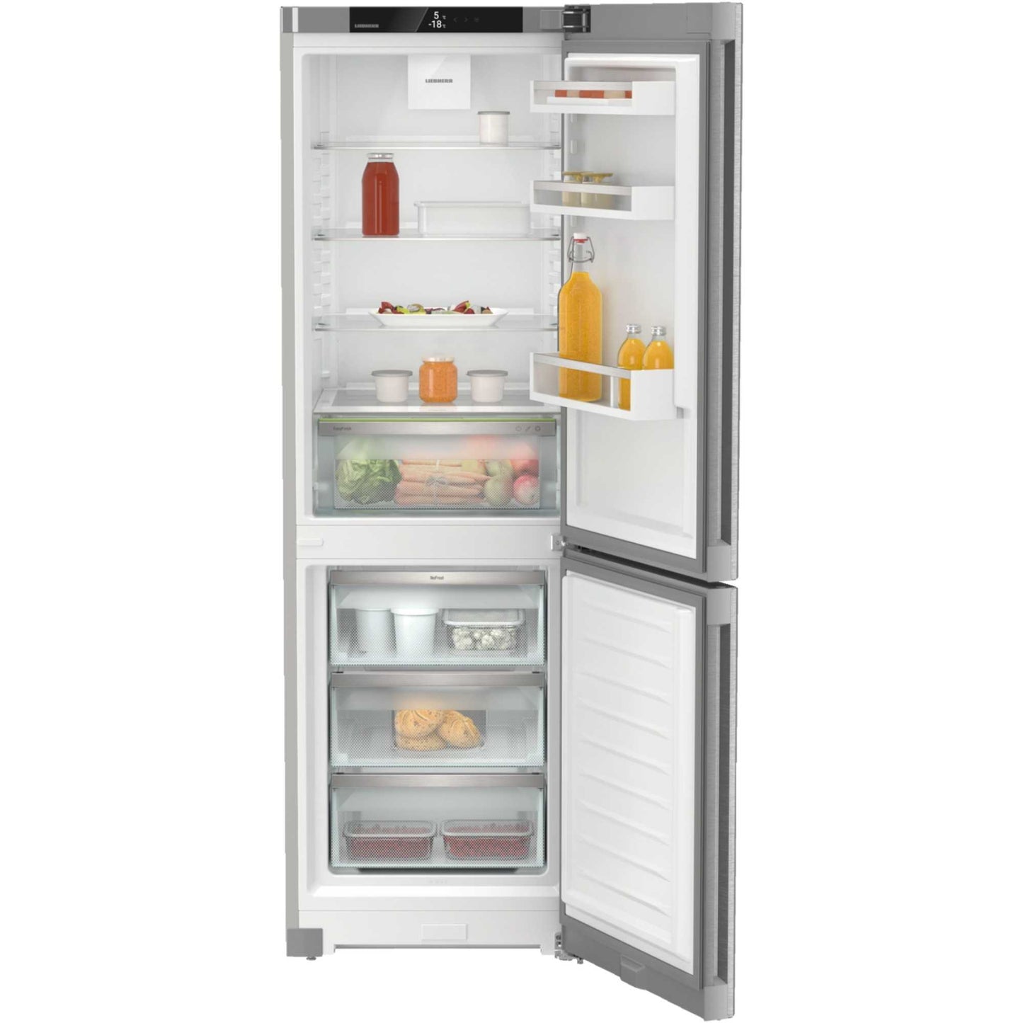 Liebherr Fridge Freezer 60/40 NoFrost - Silver - CNSDC5203