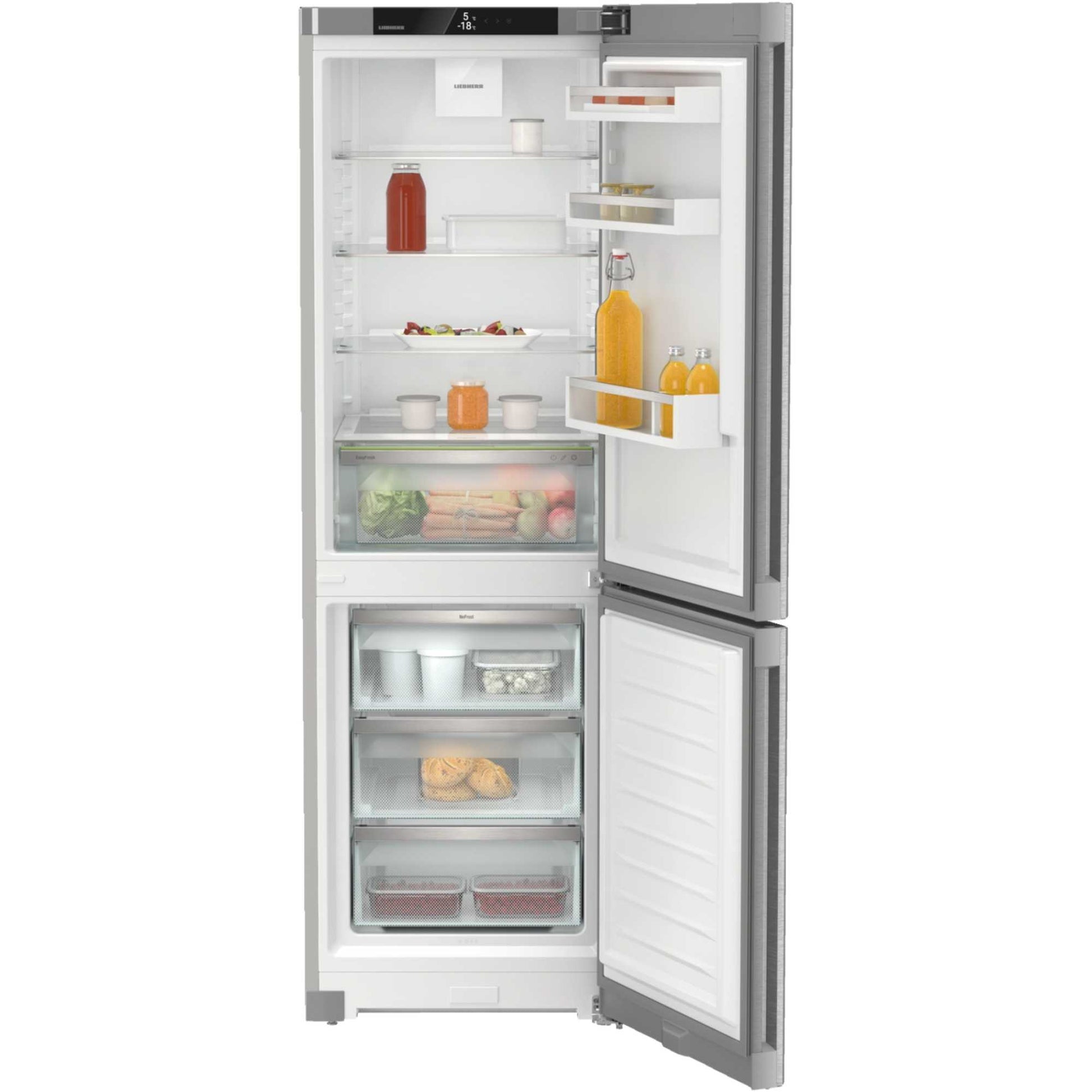 Liebherr Fridge Freezer 60/40 NoFrost - Silver - CNSDC5203