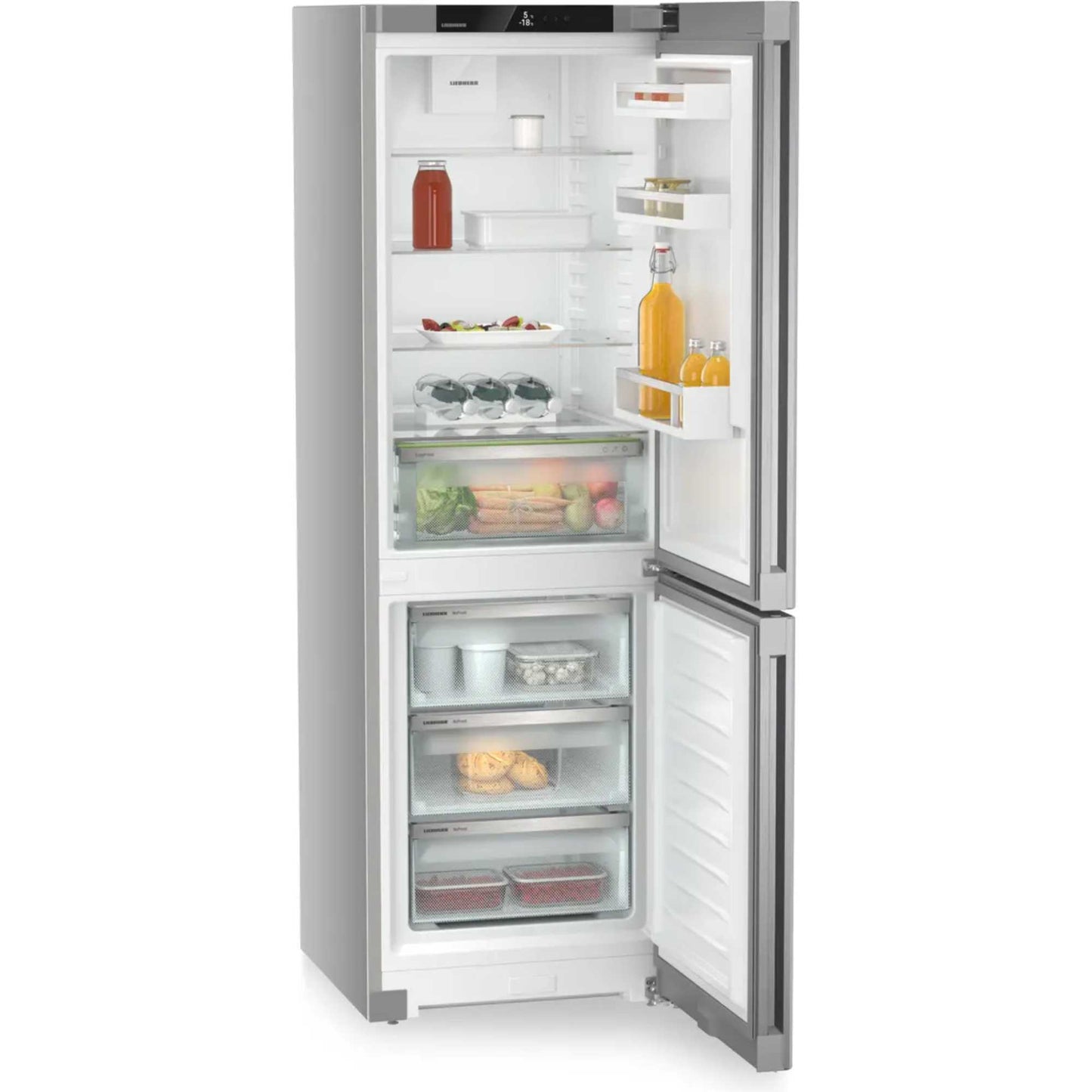 Liebherr pure Fridge Freezer 50/50 NoFrost - SteelFinish - CNsfd 5203