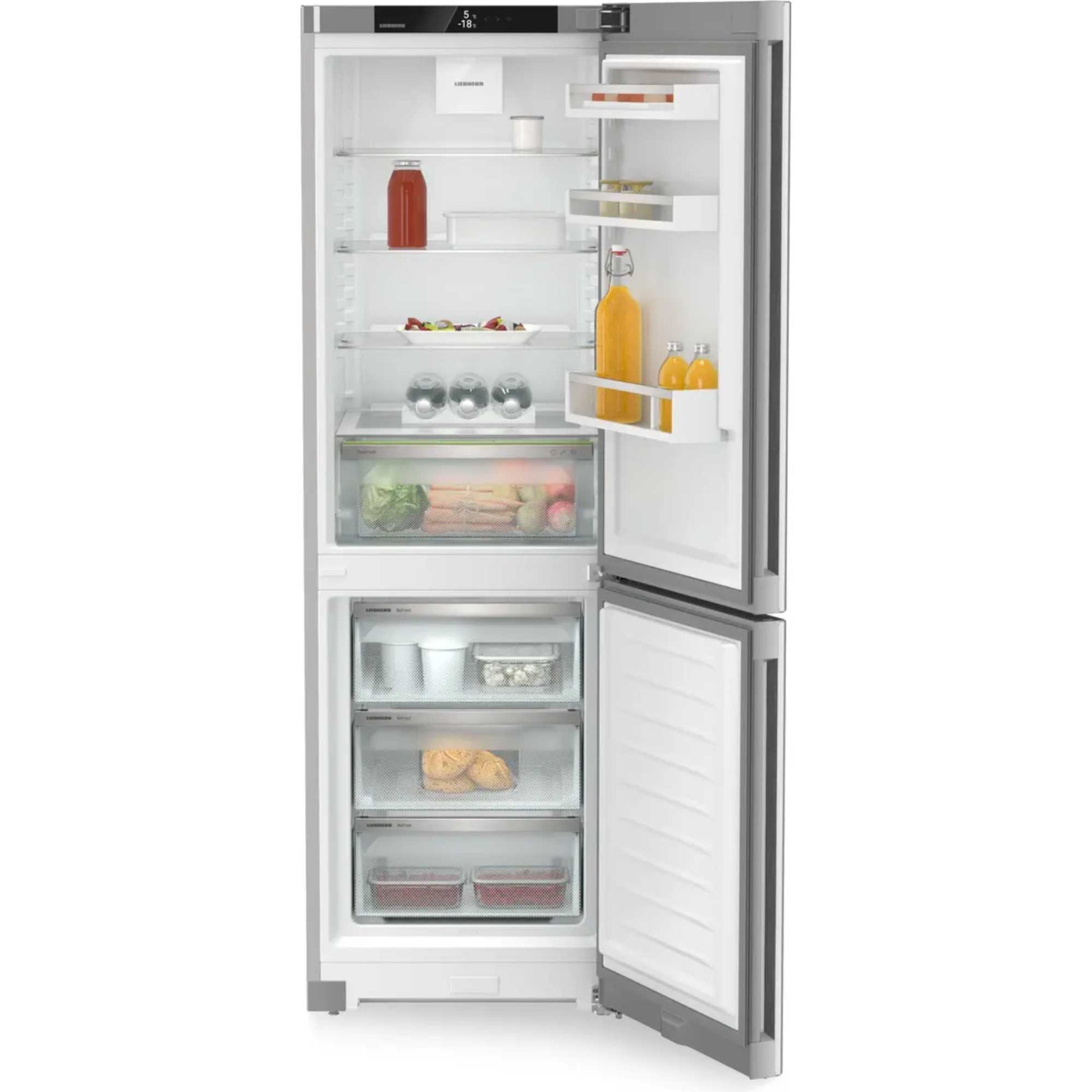Liebherr pure Fridge Freezer 50/50 NoFrost - SteelFinish - CNsfd 5203