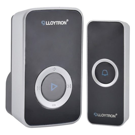 Mip3 200M Plug In Wireless Doorbell Kit Black