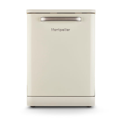 Montpellier MAB1353DC 60cm Retro Dishwasher in Cream
