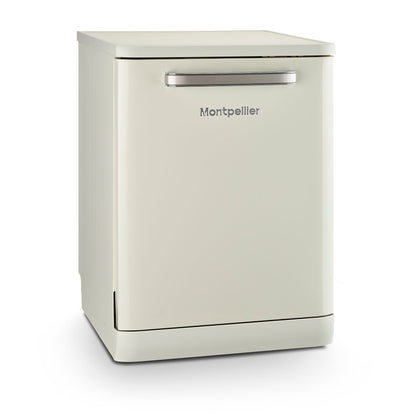 Montpellier MAB1353DC 60cm Retro Dishwasher in Cream