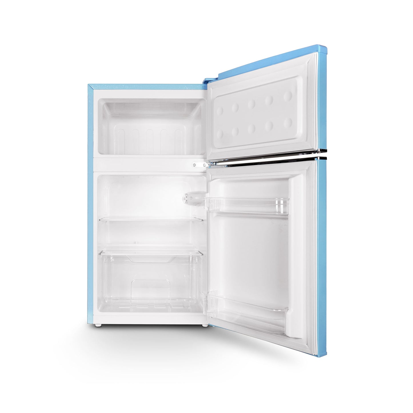 Montpellier MAB2035EPB Undercounter Retro Fridge Freezer in Pastel Blue
