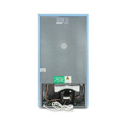 Montpellier MAB2035EPB Undercounter Retro Fridge Freezer in Pastel Blue