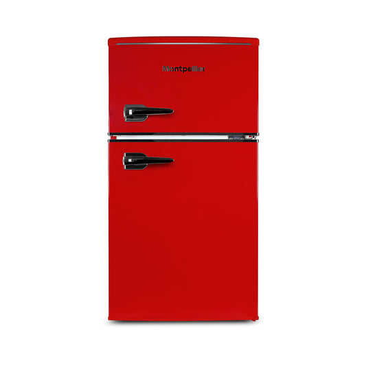 Montpellier MAB2035ER Undercounter Retro Fridge Freezer in Red