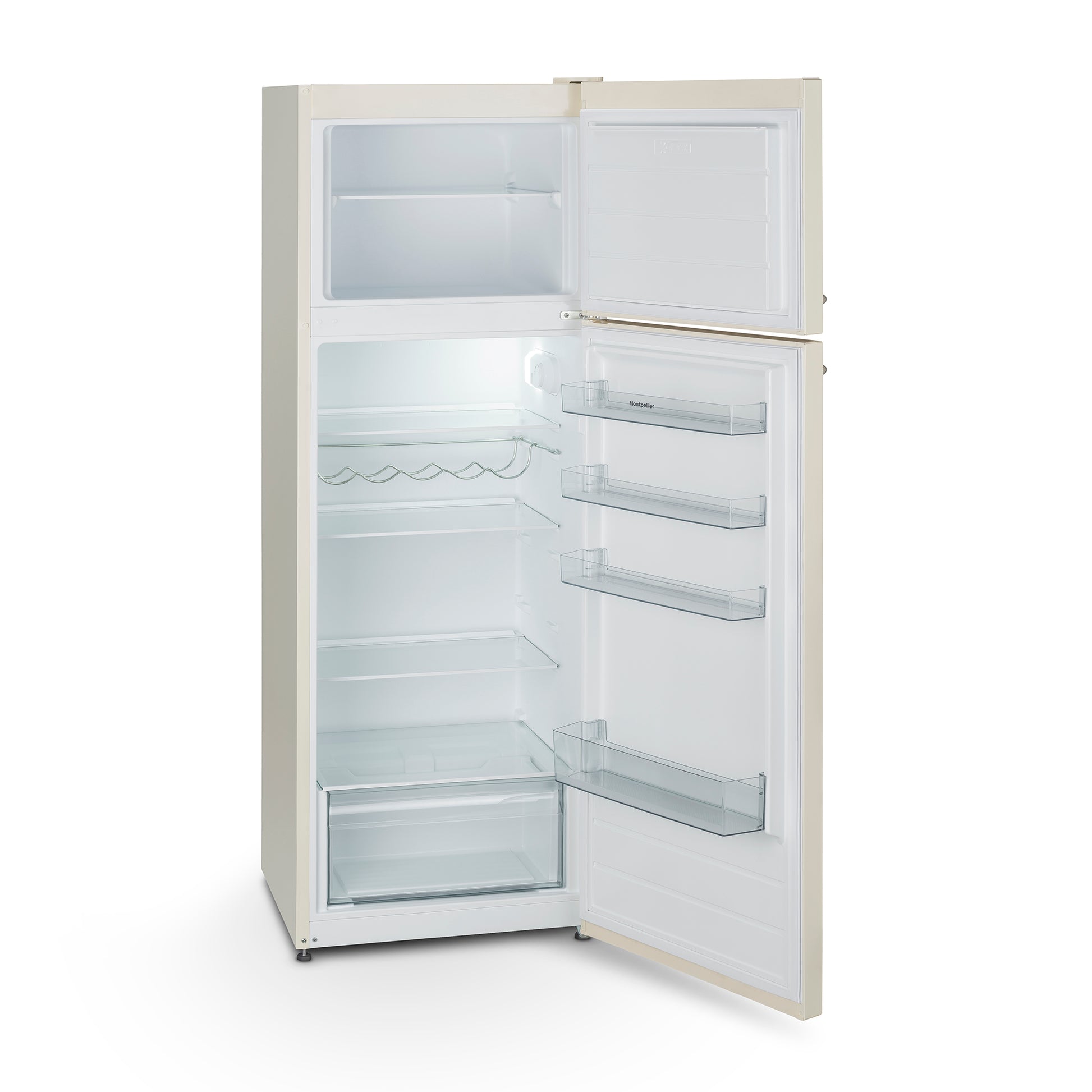 Montpellier MAB346EC Retro Top Mount Fridge Freezer in Cream