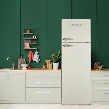 Montpellier MAB346EC Retro Top Mount Fridge Freezer in Cream