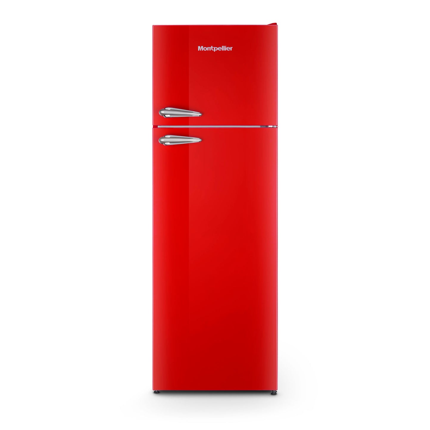Montpellier MAB346ER Retro Top Mount Fridge Freezer in RED