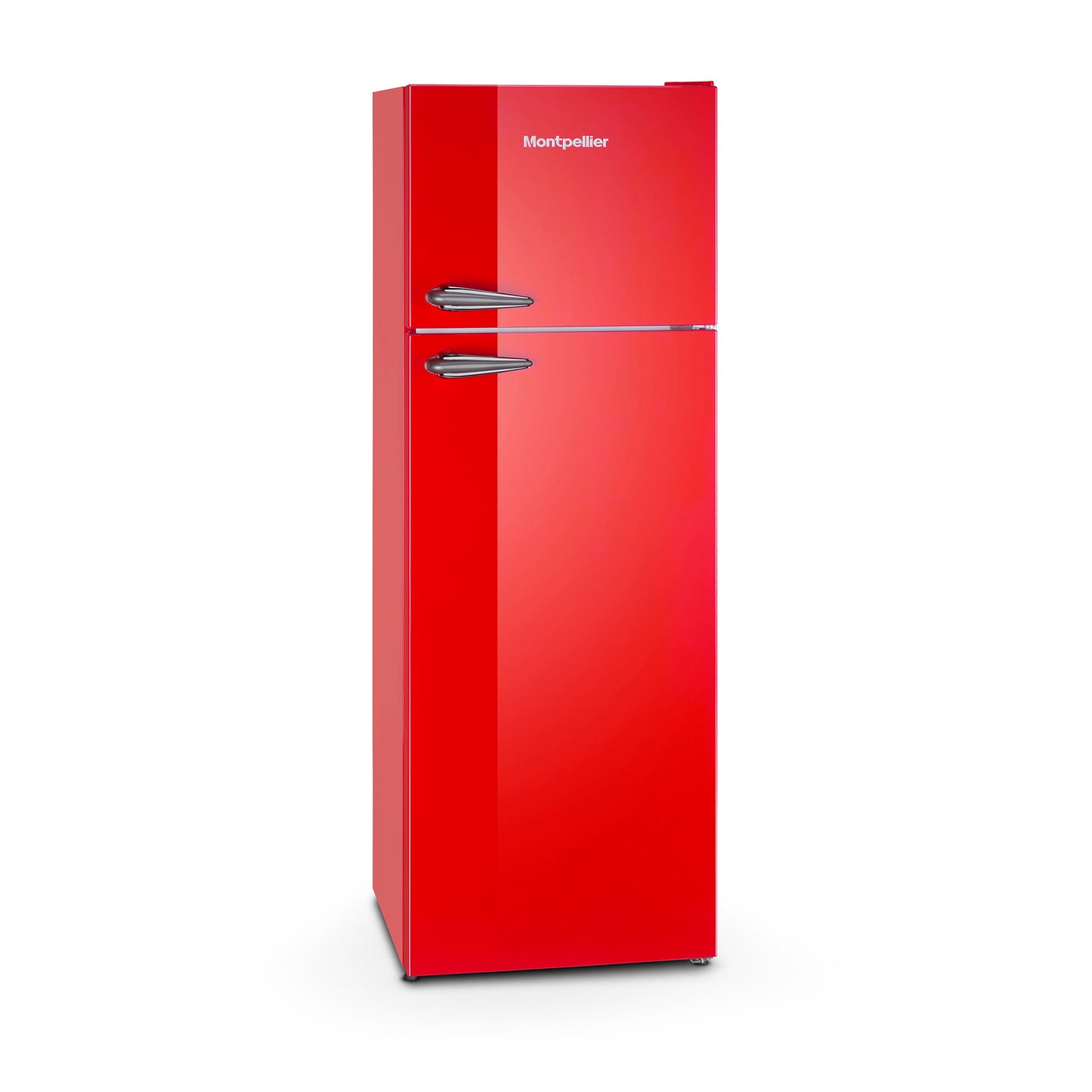 Montpellier MAB346ER Retro Top Mount Fridge Freezer in RED