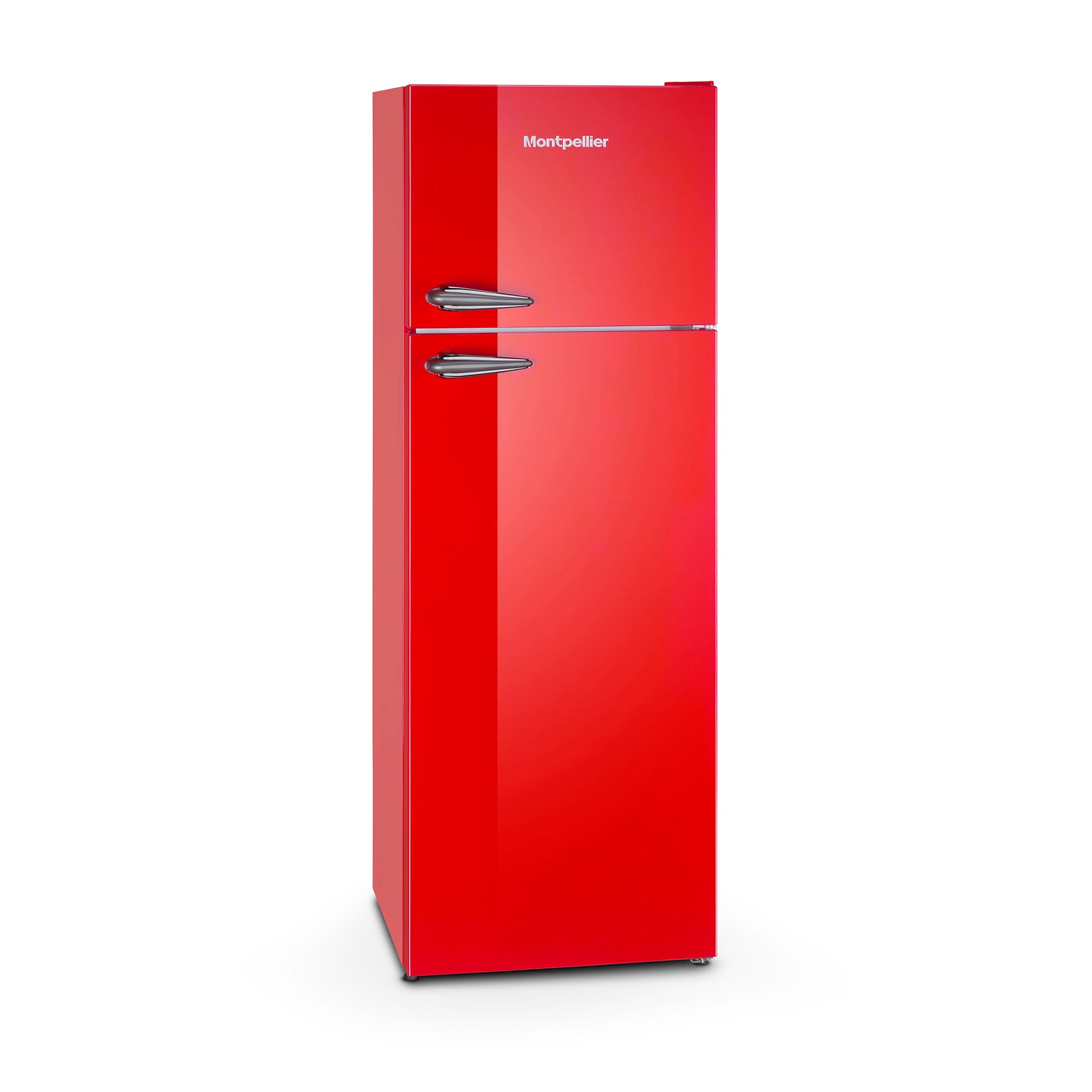 Montpellier MAB346ER Retro Top Mount Fridge Freezer in RED