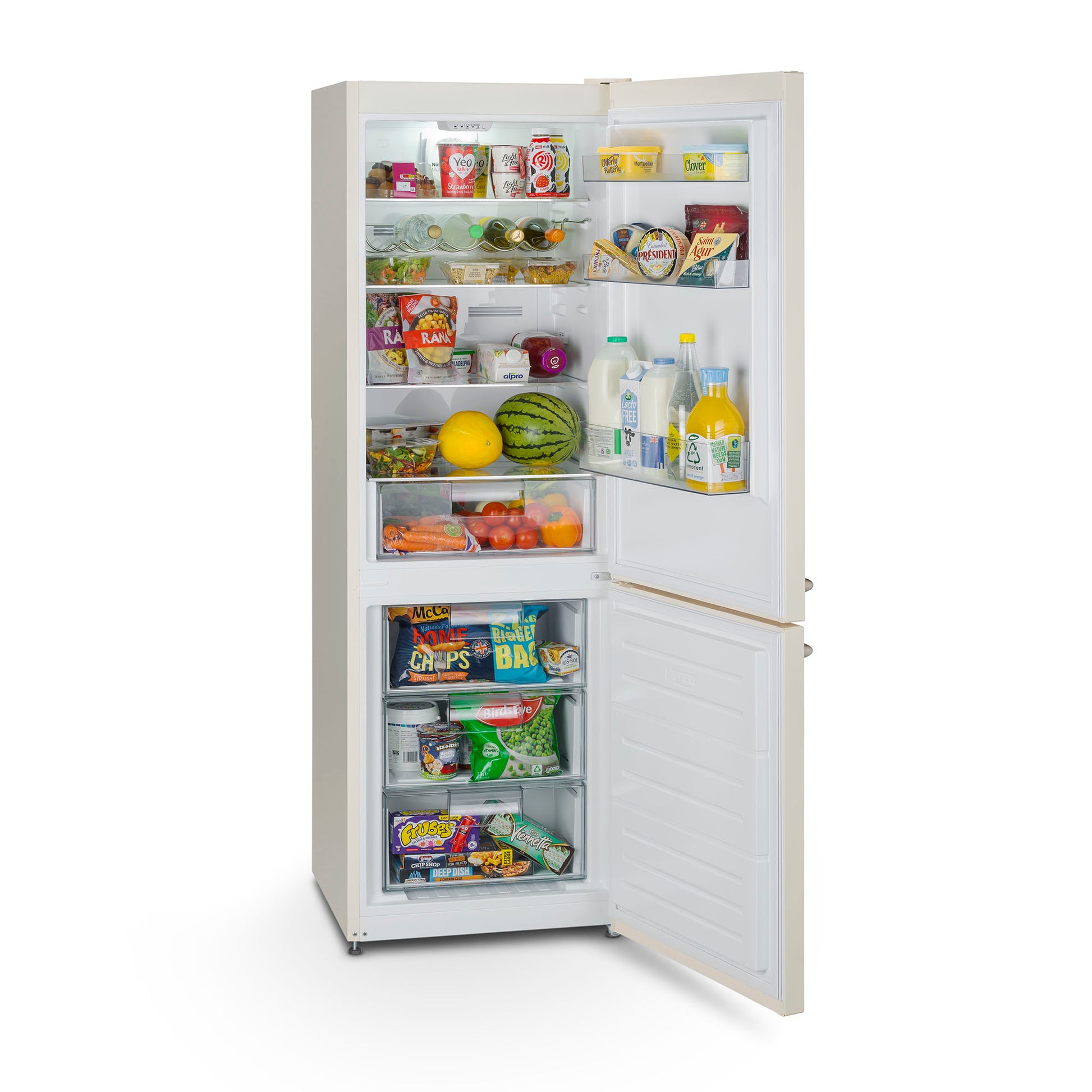 Montpellier MAB386EC Retro No Frost Fridge Freezer in Cream