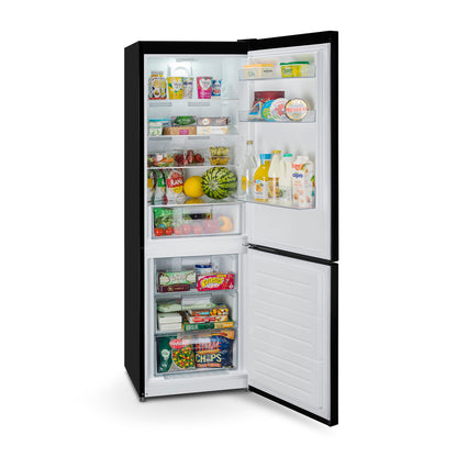Montpellier MAB386EK Retro No Frost Fridge Freezer in BLACK