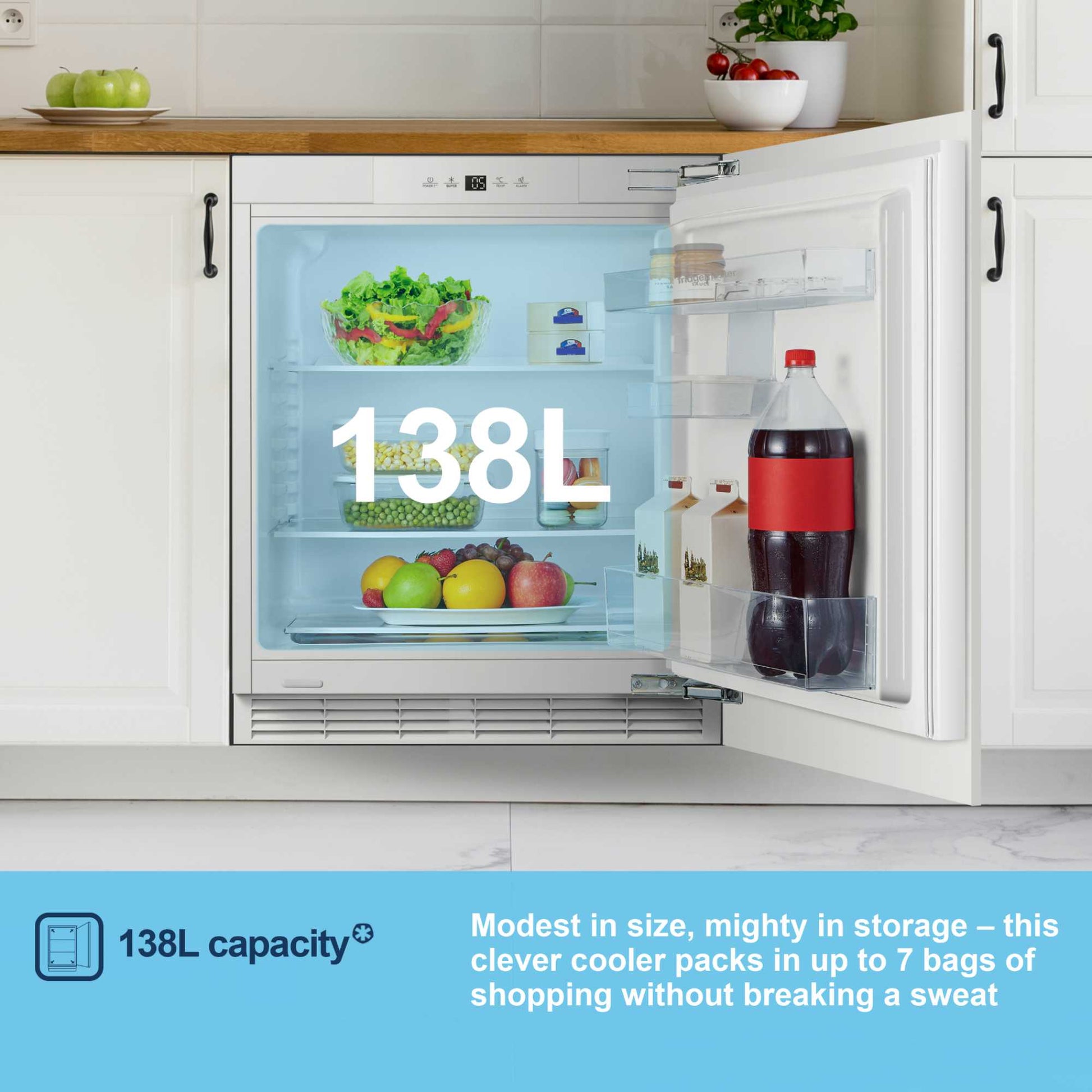 Fridgemaster Built-In Undercounter Larder Fridge - MBUL60138E