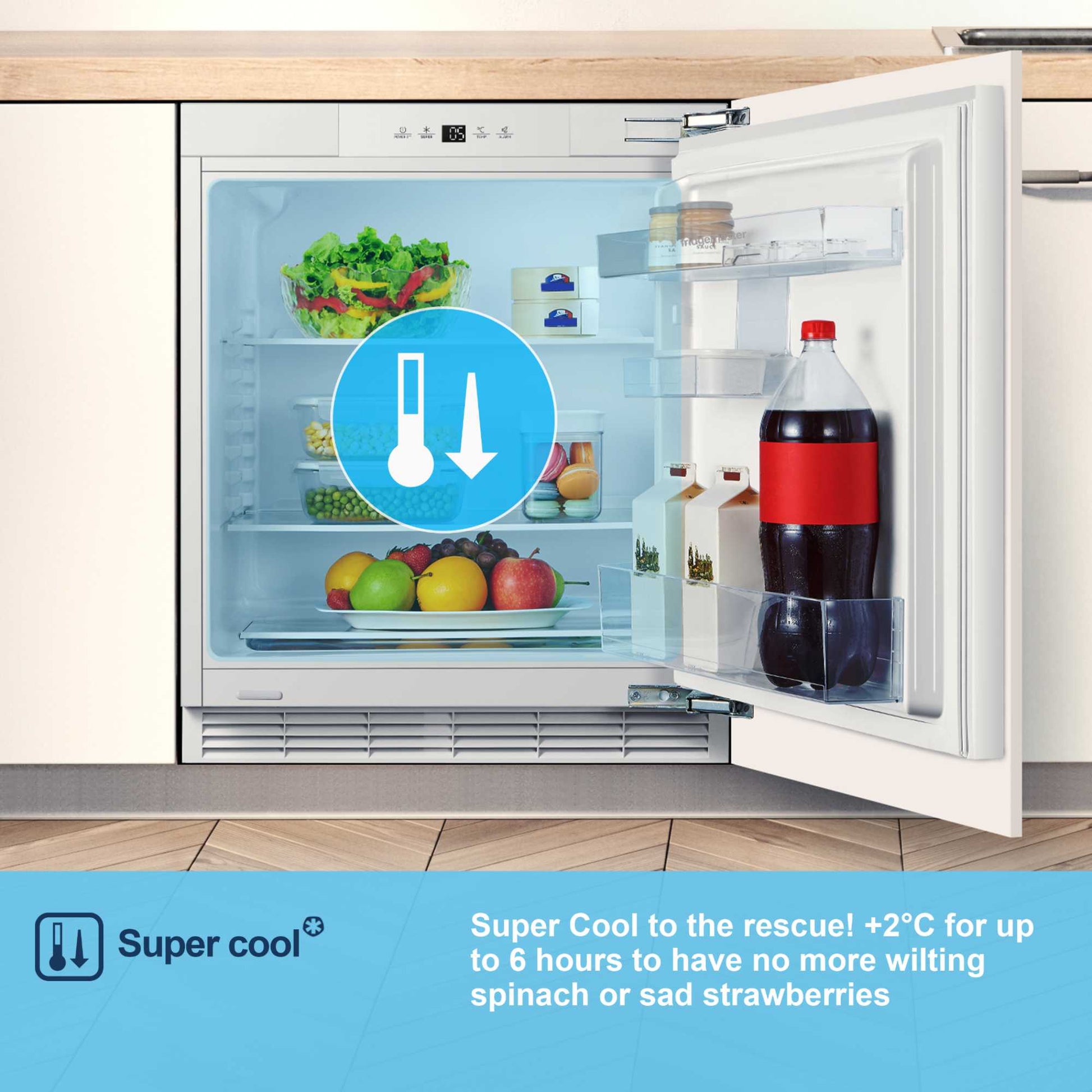 Fridgemaster Built-In Undercounter Larder Fridge - MBUL60138E
